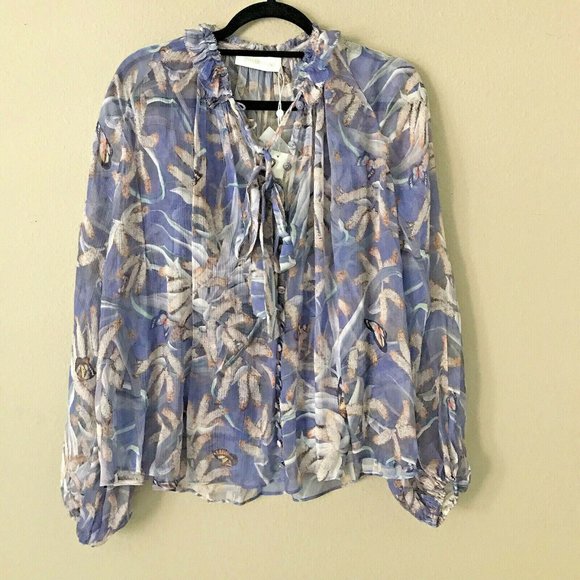 ❌SOLD❌ ZIMMERMANN Wild Botanica Drawn Swing Blouse - Picture 8 of 9